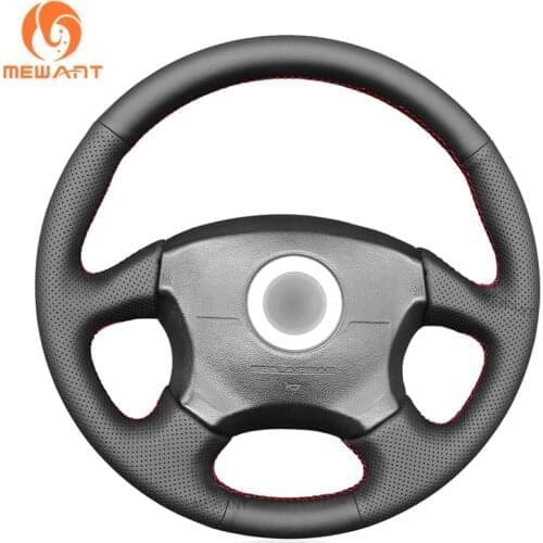 MEWANT Black Artificial Leather Car Steering Wheel Cover for Subaru Impreza WRX 2002 2003 2004 Impreza WRX STI 2004