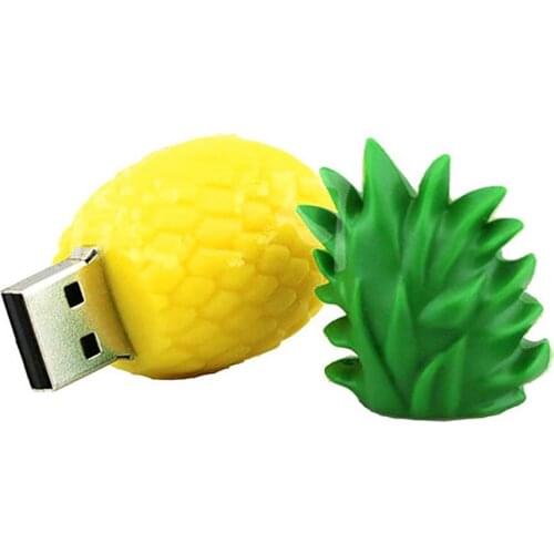 New Cartoon Pineapple 8GB 16GB 32GB 64GB 128GB Mini USB Pen Flash Drive U Disk Gift