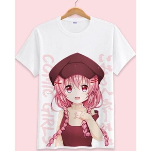 New comic girls T-Shirt Anime Moeta Kaoruko T shirt Fashion Women Men Tees Top