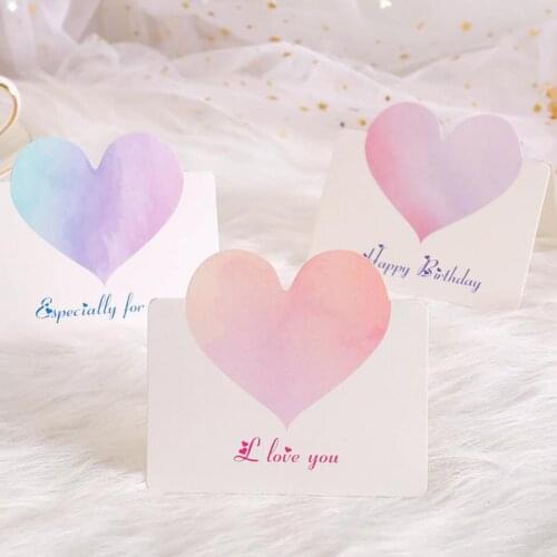 Love Heart Greeting Card Valentines Day Gift Card Wedding Birthday Wedding Romantic Invitations Gifts Wishing Postcard
