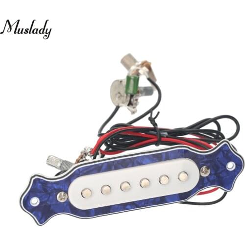 Muslady Electric Guitar Pickup Ready-to-Install Guitar Pickup Set with 6.35mm Jack Volume Tone Adjustment Knobs