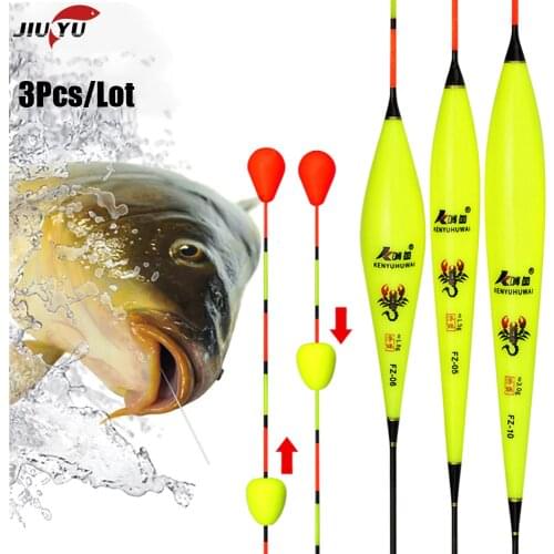 JiuYu 3pcs/Lot Fishing Float Composite Nano Plastic Flotador Bobbers Rolling Ball Great Visible Fishing-Accessories Tackles