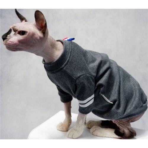 Casual T-shirt Sphynx Cat Hairless Cat Clothing Thin Breathable Double-sided Cotton Soft Jumpers for Cats