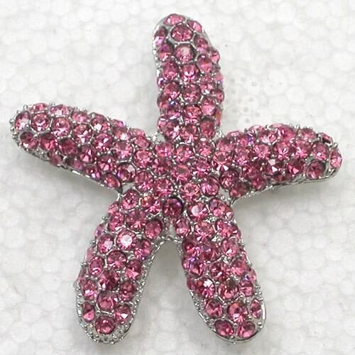 Rose Rhinestone Star Pin brooches C173 J
