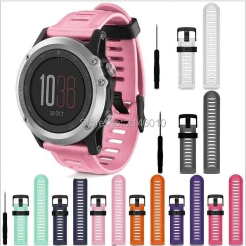 Replacement Soft Silicone Watch Band Case Watch Strap Adjustable Watchband Belt for Garmin Fenix 3 Fenix5X