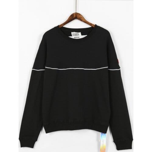 Chao brand CAV EPMT direct jet round neck sweater C.E stitching loose white line Black Warrior round neck sweater