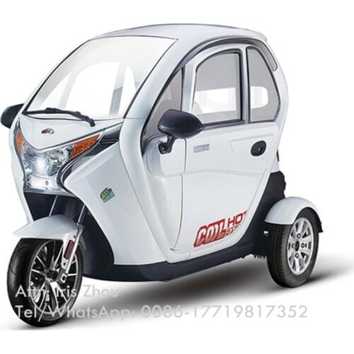 2500W Adult Tricycle 3 Wheel Electric Car Fully Enclosed High Speed Transport Vehicle Old People Mobility Scooter Free Shipping