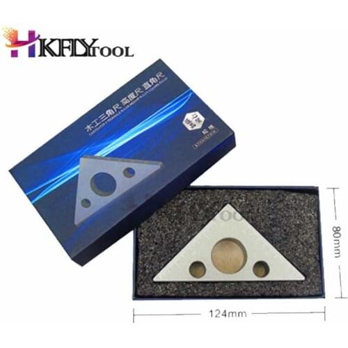 45 Degree Aluminum Alloy Angle Ruler inch metric Triangle ruler Carpenters Workshop Woodworking square Multifunction Tool