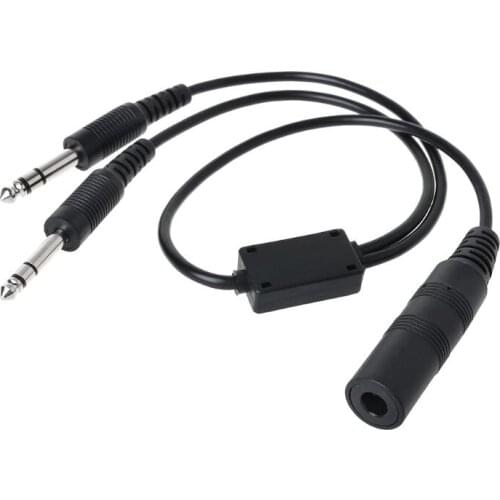 Replaced Helicopter to General Aviation Headset Adapter Cable for AVCOMM U 174