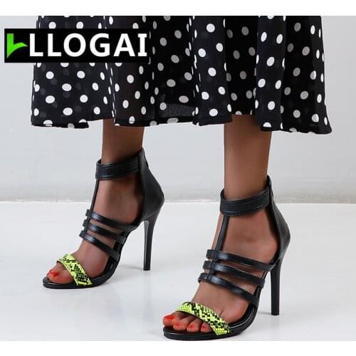 Women Shoes Serpentine Fashion High Heels Gladiator Sandles Heels Women Chunky Heels Shoes for Women Sandals Zapatos De Mujer