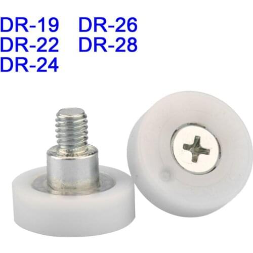 10 pcs POM plastic bearing DR19 22 24 26 28 M6 threaded screw showcase drawer guide wheel roller pulley part 1