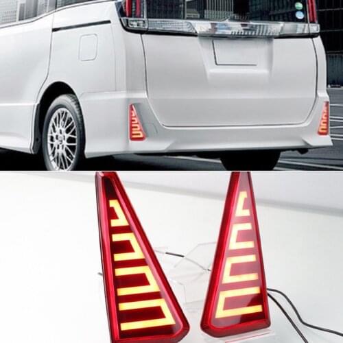 2PCS of Car LED Light Rear Bumper Brake Turn Signal Lights Night DRL for Toyota Noah Voxy 80 2016-2019