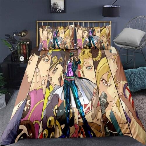 3D Digital Printed Cartoon Cartoon Bedding Set Dormitory Dormitory Decoration Deluxe Down Quilts Pillowcase King Queen Size