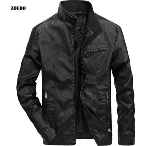 Brand Men Motorcycle Leather Jackets Motorcycle Bike Riding Faux Jacket Male Fashion PU leather Coats plus size 4XL 5XL