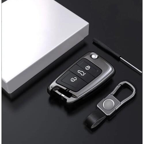 Car Key Remote Case Cover Holder Case For Volkswagen VW Golf 7 MK7 Tiguan MK2 Skoda Octavia 3 A7 Kodiaq Seat Leon 5F MK3 Ateca