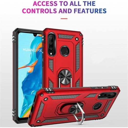 For Huawei P30 Lite Case Magnet Car Ring Stand Holder Cover for Huawei P30 lite P 30 lite P30lite Coque Silicone Bumper Coque