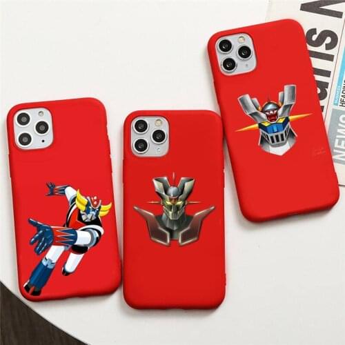 Robot Grendizer G5 Phone Case For iphone 12 11 Pro Max Mini XS 8 7 6 6S Plus X SE 2020 XR Red Cover
