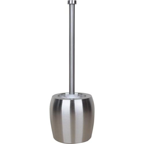 Toilet Brush Holder Bathroom 304 Stainless Steel Nickel Brushed White or Black Brush