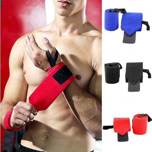 1pcs Fitness Padded Wrist Thumb Brace Strap Power Weight Lifting Hand Wrap Support Gym Training Bar Wristband Pain Relief Wrist