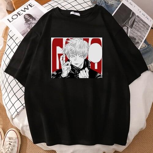 Jujutsu Kaisen Harajuku Print T Shirt Japan Anime Funny Tops Male Fashion Brand Men T-Shirts Mens Hip Hop Casual Tee Shirts
