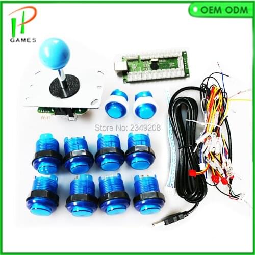 Game Machine DIY USB Encoder Controller PC With 1 Joystick 10 5V illuminated Push Button Cable Arcade