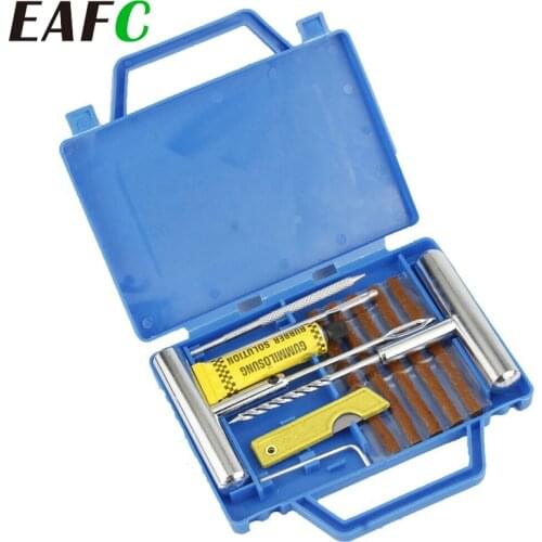 Auto Tire Repair Kit Motorcycle Bike Tyre Puncture Repair Kit Emergency Heavy Duty Tubeless Plug Set Professional Portable New