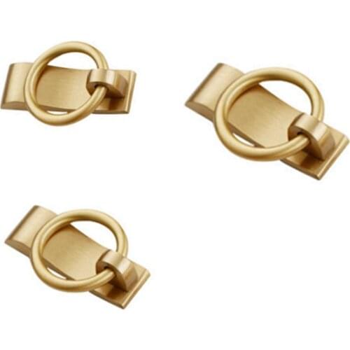 2 Pieces Classical Chinese Style Pure Copper Solid Thickening Cabinet Brass Furniture Hardware Accessories Handle