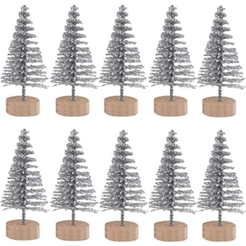 Mini Christmas Tree Sisal Christmas Decoration 10pcs Small Christmas Tree Decoration Christmas Ornaments