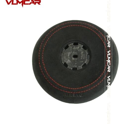 Custom For VW MK7 GTI/R/GTS Steering Wheel Horn Cover Cap WIth Leather /eEmblem