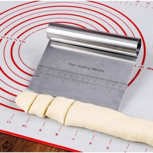 Stainless Steel Pizza Dough Scraper Cutter Pastry Spatulas Cake Decoration Tools Kitchen Accessories Multifunction Baking Tools