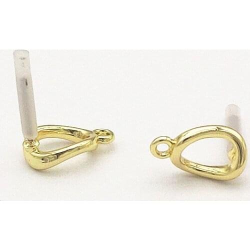 New Arrival! 15x9mm 100pcs Zinc Alloy Oval Ear Stud for Handmade Earring DIY Parts,Jewelry Findings & Components