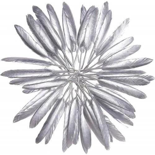 Wholesale Beautiful Silver Duck Feather10-100-500pcs10-15cm DIY decor feathers for jewelry making plumas and feathers for crafts