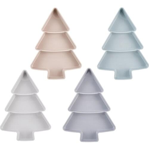 Christmas Tree Shape Nuts Fruits Plastic Plates Bowl Dishes Specialty Plates Snack Plate Kitchen Supply Tableware Dinner Plates