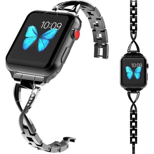 Stainless Steel correa for apple watch band 44mm 40mm Series 5 4 bands for iwatch 3 strap 42mm 38mm women watches Accessories