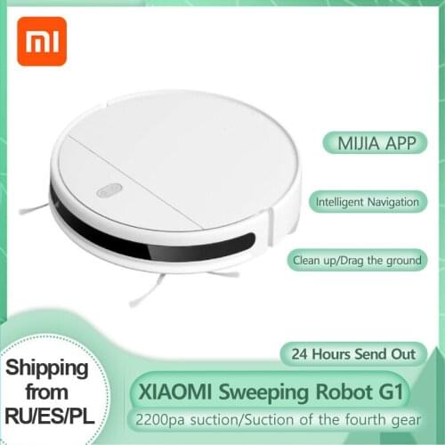 New XIAOMI MIJIA Mi Sweeping Mopping Robot Vacuum Cleaner G1 for home cordless Washing 2200PA cyclone Suction Smart Planned WIFI