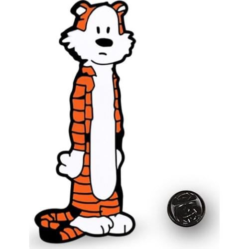 Shshd Cartoon Tiger Brooch Cute Red Comic Animals Enamel Pins Denim Jackets Collar Pin Bag Button Badge Kids Jewelry Collection