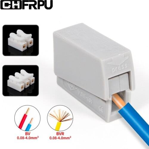 Wire Connectors CH-2/3 101/112/201 Compact plug-in terminal block Wiring Cable Connectors,Led light Conector30/50/100PCS