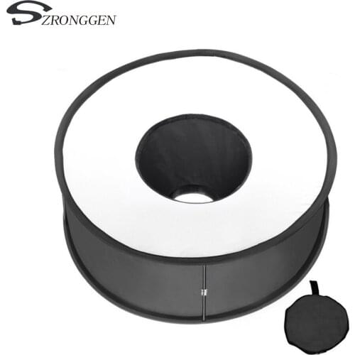 45cm 18" Lightweight Foldable Easy-fold Ring Speedlite Flash Softbox Diffuser Reflector For Canon Nikon Macro Shoot Portrait
