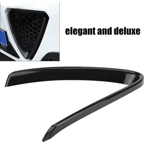 Carbon Fiber V Shape Front Grille Frame Cover Trim for Alfa Romeo Giulia 2016-2018
