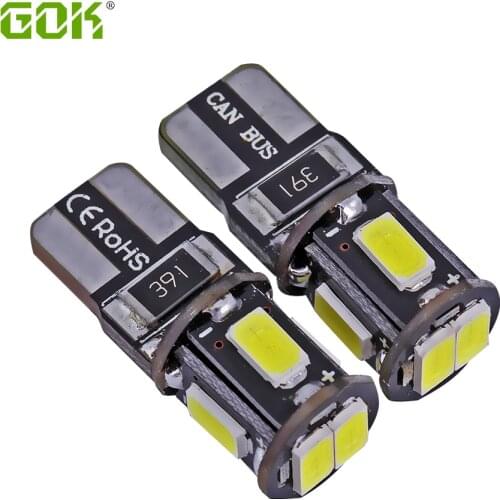 External Light 500 x Error Free T10 led canbus w5w led 5630 5730 t10 6Smd Light W5W T10 LED Interior Instrument Light bulb lamp