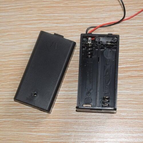 1/10pcs high quality AA with switch Battery Holder Case Storage Box Wire Leads diy toy/technology model parts baby toys