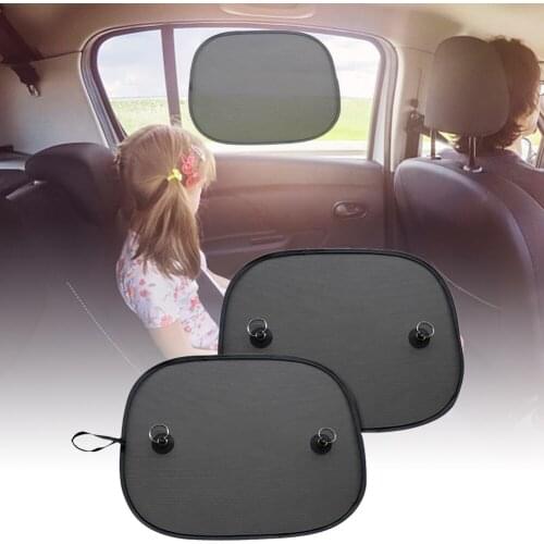 1 Pair/ Pack Brand Car Mesh Protection Sunshade Nylon Side Shields With Super Suction Cup Windshield Car Styling Accessories New