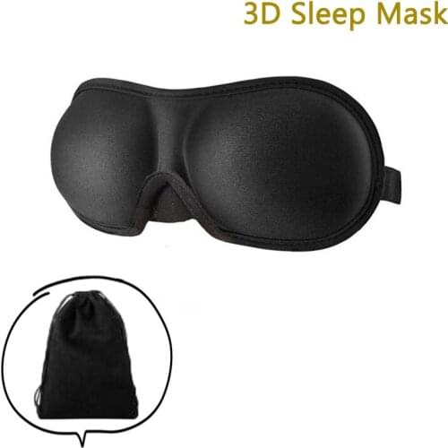 1Pcs 3D Sleeping Eye Mask Travel Sleep Eye Shade Natural Eyeshade Cover Shade Patch Soft Portable Blindfold Unisex with Earplugs