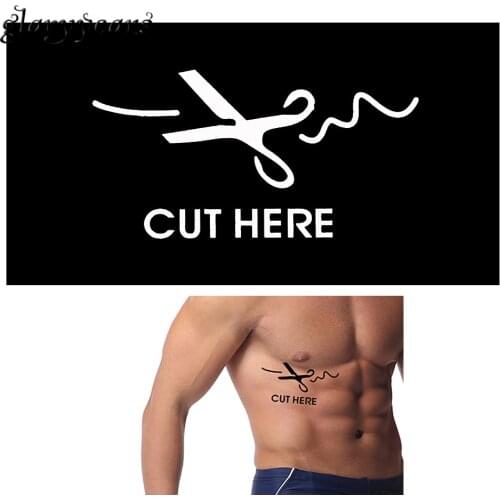 1 Piece Scissor Word Design Indian Henna Tattoo Stencil Waist Body Paint Beauty Art Small Mehndi Tattoo Template for Unisex G146