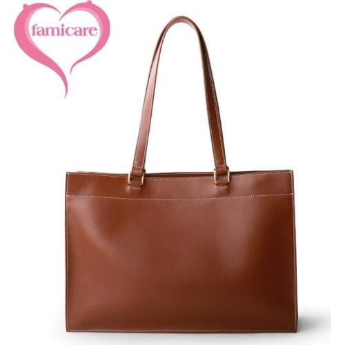 2021 New Brifecase Handbag Women Luxurious Genuine Leather Shoulder Bag Men Laptop Cowhide Leather Tote Bag OL Female Male Bags