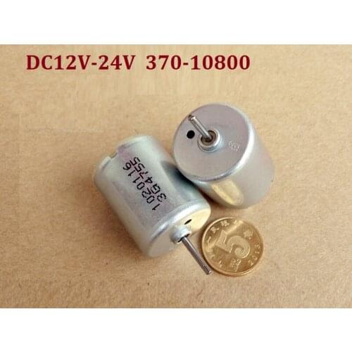 4PCS 370-10800 12-24VDC/2500-5300RPM High Quality Micro DC Motor Precious Metal Brush+Commutator Quiet Long Life