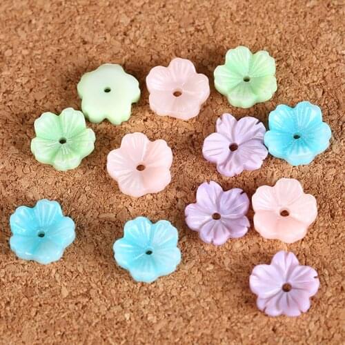 5pcs/lot Pretty Shell Flower Bead Caps 10*3mm Beads Collar Bracelet Receptacle Manual Jewelry Decoration For DIY Spacer Findings