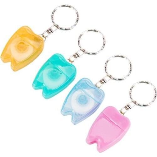 50pcs Dental Floss Color Random 15 M for Teeth Cleaning Oral Care Kit Dental Hygiene Portable Keychain Teeth Floss