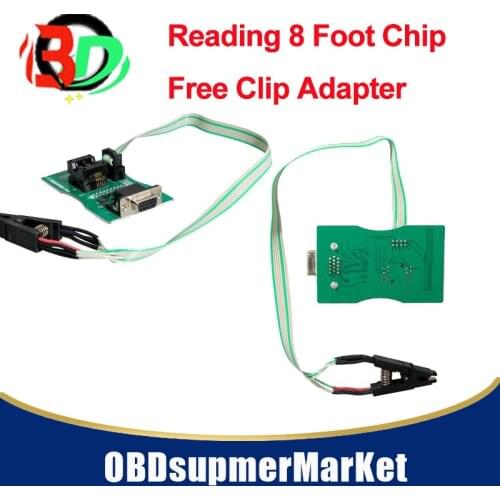 Reading 8 Foot Chip Free Clip Adapter with CGDI Prog B*M*W and XPROG 5.60 /5.74/5.84 and UPA USB ECU Programmer