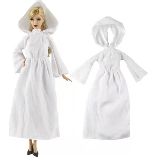 Cosplay White Hoodie 1/6 BJD Doll Dress Princess Outfits for Barbie Clothes Gown Clothing 11.5" Dollhouse Accessories Girl Toys
